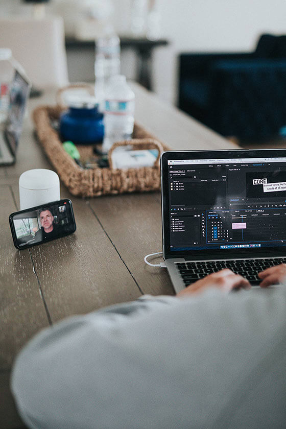Image of student on zoom call